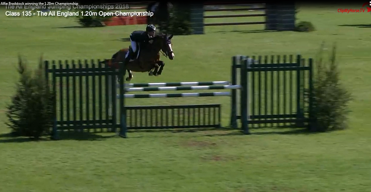 Alfie Bradstock winning the 1.20m Open Championship 2018